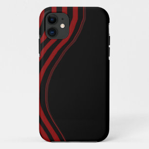 Capa Para iPhone 11 cobrir de iphone preto e vermelho curvado