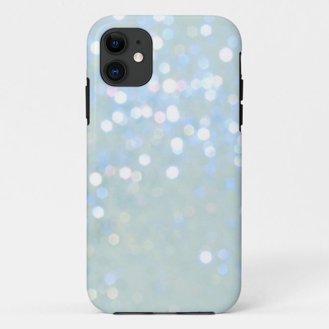 Capa Para iPhone 11 Cobrir do azul bebé/o branco do brilho do iPhone 5 (Verso)