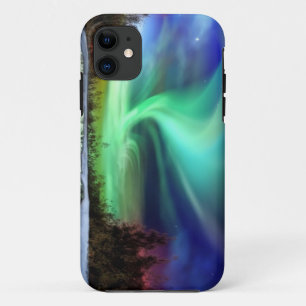 CAPA PARA iPhone 11 COBRIR DO CASO DA PILHA DA AURORA BOREALIS
