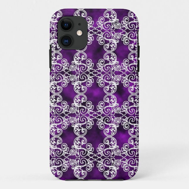 Capa Para iPhone 11 Cobrir do iPhone 5 da ametista & do laço do (Verso)