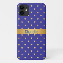 Capa Para iPhone 11 COBRIR IPHONE DOURADO AZUL personalizável