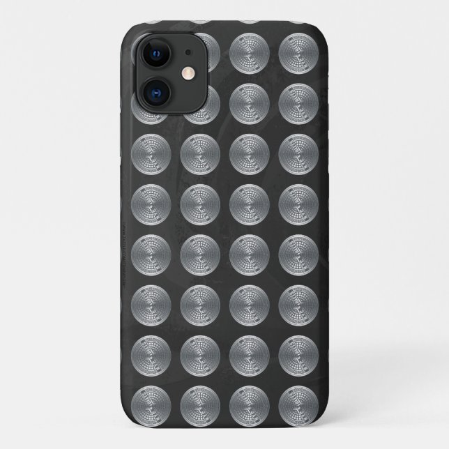 Capa Para iPhone 11 Cobrir Manhole NYC (Verso)