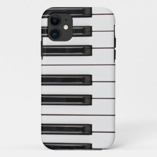 Capa Para iPhone 11 Cobrir preto e branco da caixa do teclado de piano