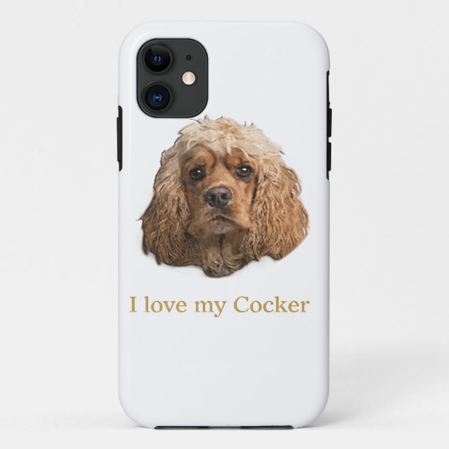 Capa Para iPhone 11 cocker Spaniels (Verso)