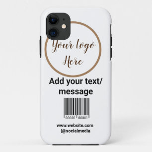 Capa Para iPhone 11 código de barras personalizado simples adicione s