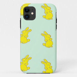 Capa Para iPhone 11 Coelhinhos amarelos felizes no chalé