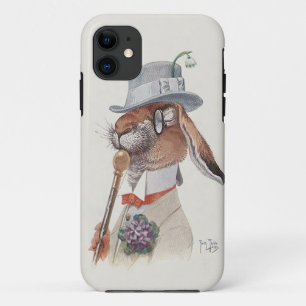 Capa Para iPhone 11 Coelho antropomórfico do vintage engraçado