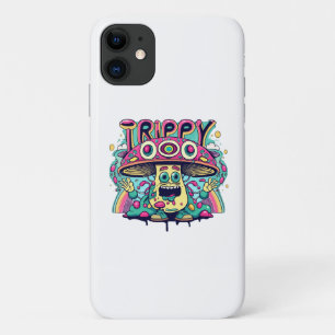 Capa Para iPhone 11 Cogumelo Feliz Trippy