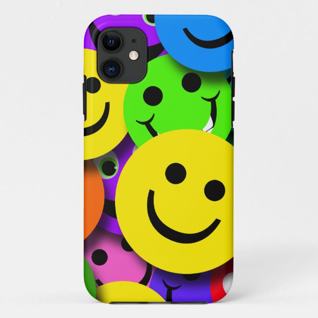 Capa Para iPhone 11 Colagem das caras (Verso)