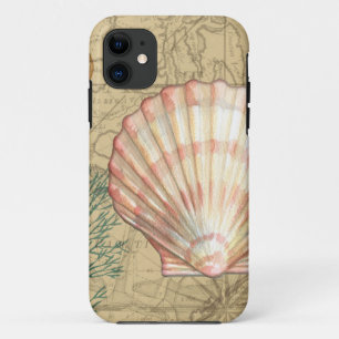 Capa Para iPhone 11 Colagem de Mapa Costeiro