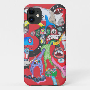 Capa Para iPhone 11 Colagem de monstros