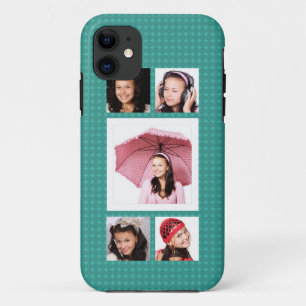 Capa Para iPhone 11 Colagem feminino bonito da foto da cerceta 5