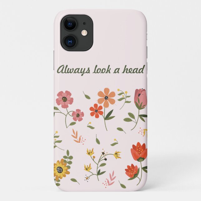 Capa Para iPhone 11 coleção de flores (Verso)