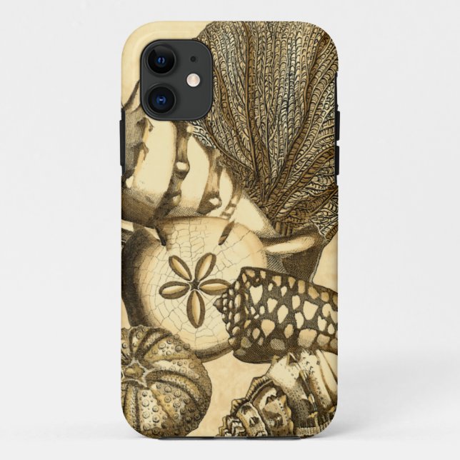 Capa Para iPhone 11 Coleção Neutral de Cascas e Corais (Verso)