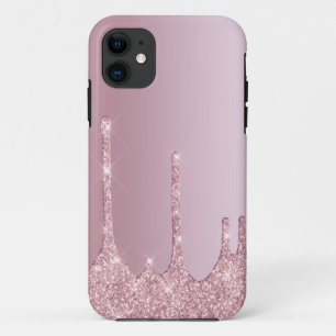 Capa Para iPhone 11 Colírio de ouro rosa-rosa-na moda elegante