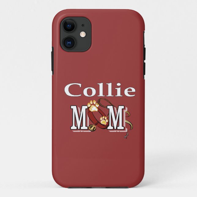 Capa Para iPhone 11 Collie Mamãe Gifts (Verso)