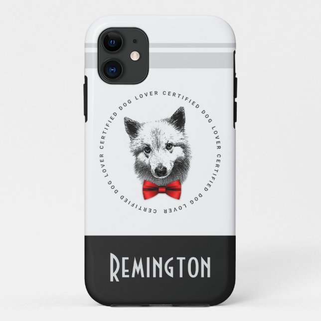 Capa Para iPhone 11 Colo Clássico Lover Shiba Inu Arco Tie Adicionar S (Verso)