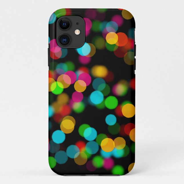 Capa Para iPhone 11 Colorida Bokeh Design (Verso)