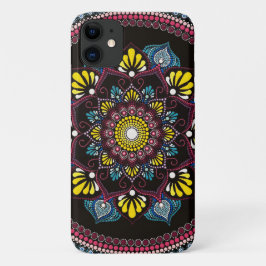 Capa Para iPhone 11 Colorida Dot Art Mandala | Sacred Geometry Boho