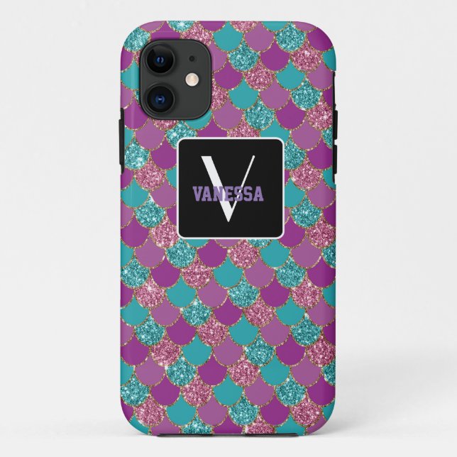 Capa Para iPhone 11 Colorida Sereia - Personalize seu (Verso)