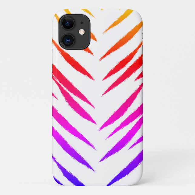 Capa Para iPhone 11 Colorida Tiger (Verso)