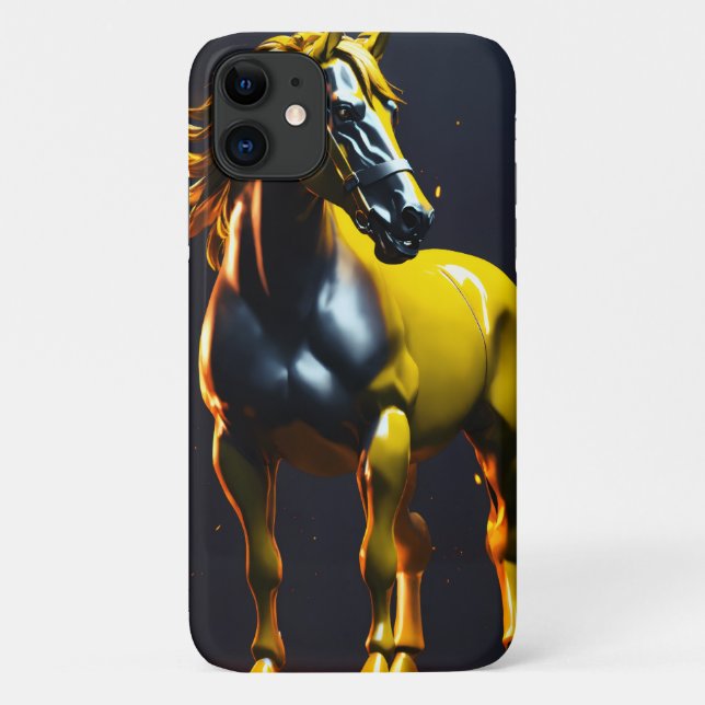 Capa para iPhone 11 com Logo de Cavalo Barely Ther (Verso)