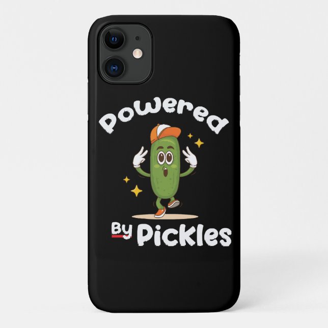 Capa Para iPhone 11 Com Poder de Picles Comida Picles Engraçado (Verso)