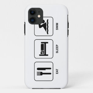 Capa Para iPhone 11 Coma a natação do sono