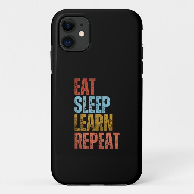 CAPA PARA iPhone 11 COMA DORMIR APRENDER REPETIR (Verso)