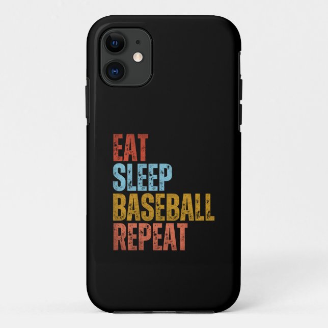 CAPA PARA iPhone 11 COMER DORMIR BEISEBOL REPETIR (Verso)