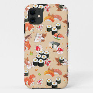 Capa Para iPhone 11 Comida japonesa: Padrão Sushi 3