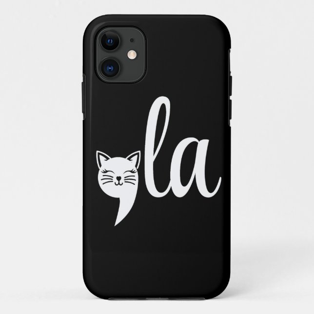 Capa Para iPhone 11 Comma La Kamala Harris - mãe de gato para Kamala (Verso)