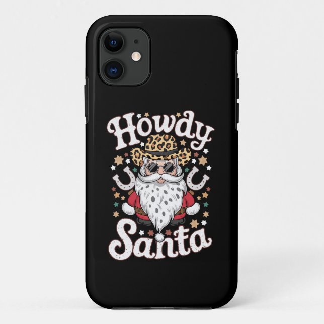 Capa Para iPhone 11 Como vai Papai Noel Presente de Natal do Rodeio do (Verso)