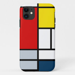 Capa Para iPhone 11 Composição de Piet Mondrian