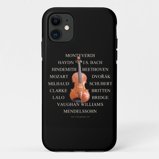 Capa Para iPhone 11 Compositores do Violist (Verso)