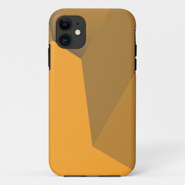 Capa Para iPhone 11 Conceito moderno, urbano, amarelo, negrito simples (Verso)