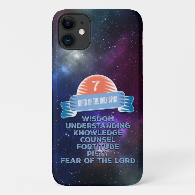 Capa Para iPhone 11 Confirmação 7 Presentes do Espírito Santo (Verso)