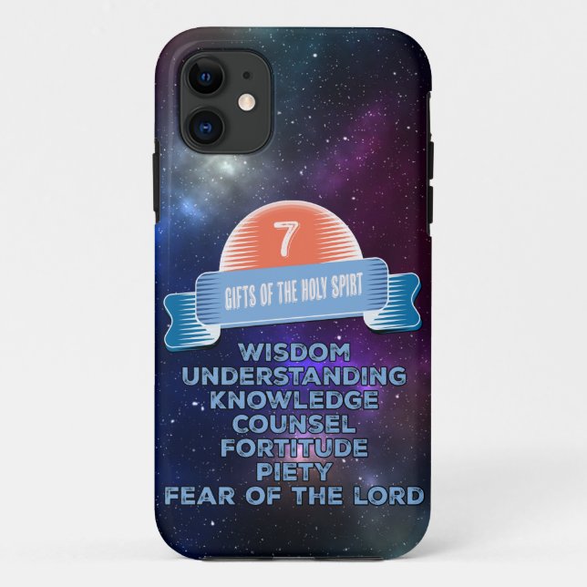 Capa Para iPhone 11 Confirmação 7 Presentes do Espírito Santo (Verso)