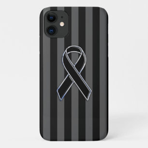 Capa Para iPhone 11 Consciência da Fita Preta do Estilo Cromo