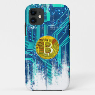 Capa Para iPhone 11 Conselho Bitcurrency e Circuito Criptomoeda