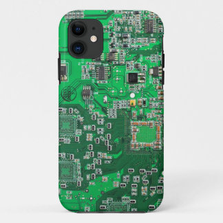 Capa Para iPhone 11 Conselho do circuito do Geek do computador - verde