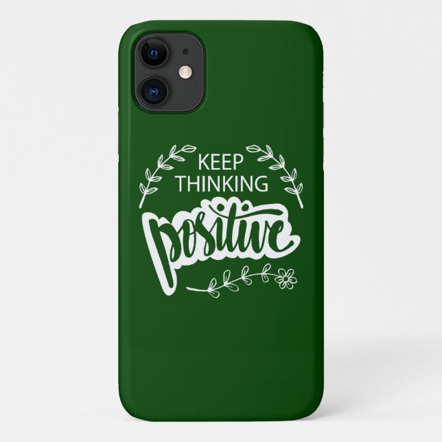 Capa Para iPhone 11 Continue a pensar como positivo (Verso)