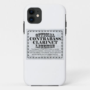 Capa Para iPhone 11 Contrabass Clarinet License