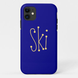Capa Para iPhone 11 Cook SKI Texto Negrito Cor Azul Cor-de-fundo Real