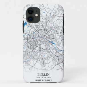Capa Para iPhone 11 Coordenadas do Mapa da Cidade da Alemanha, Alemanh