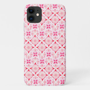 Capa Para iPhone 11 Cor d'água rosa do azulejo marroquino