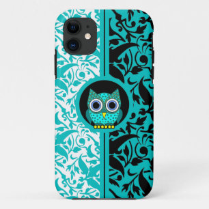 Capa Para iPhone 11 cor damasco com caso do iPhone 5 da coruja