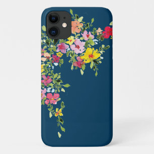 Capa Para iPhone 11 Cor de água floral de flor selvagem