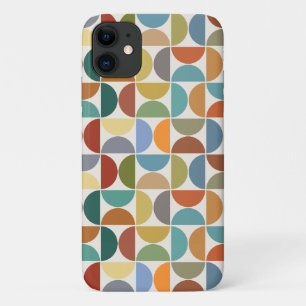 Capa Para iPhone 11 Cor do Padrão de Semicírculos do MCM na Creme