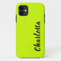 Cor Sólida Amarela Limão Neon | Personalização per